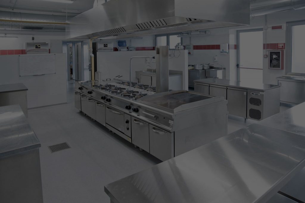 finished commercial kitchen