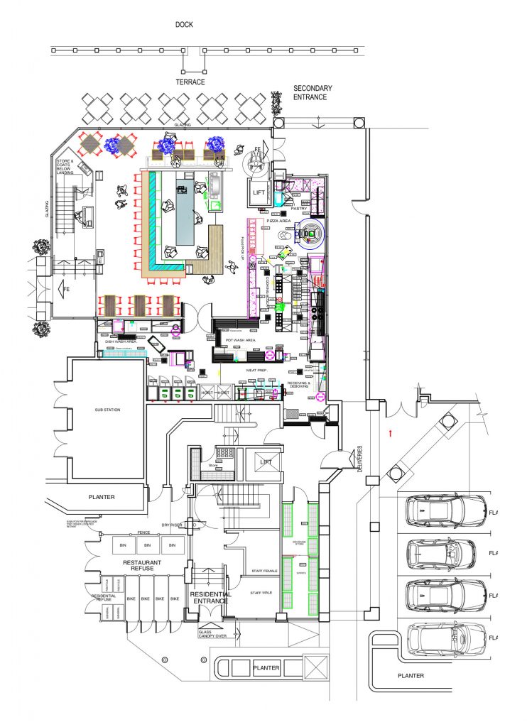 commercial kitchen design blueprint
