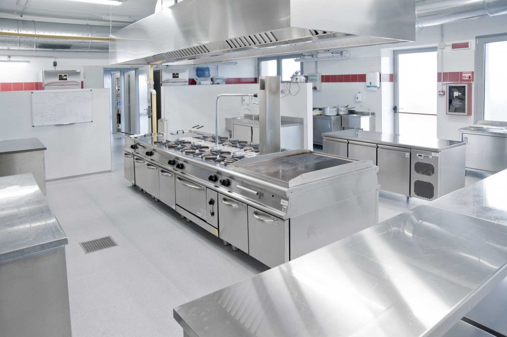 clean commercial kitchen